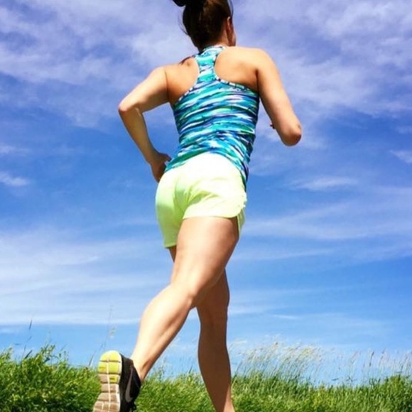 Lululemon Cool Racerback blue green  print Seven Wonders Multi ~ Small - Picture 10 of 16